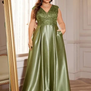 Long Sleeve Fully Lined Women's Fishtail Maxi Dress with Embroidered Mesh Back Zipper for Evening Wedding Party