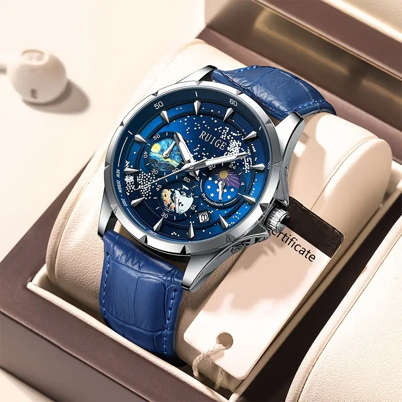 Stylish Olevs Date Watch - Men's Stainless Steel Analog Quartz Wrist Watch with Luminous Dial, Waterproof, Business Casual Style, Perfect for Daily Wear