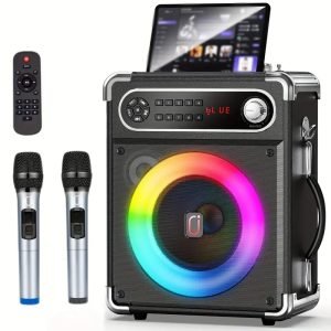 Wireless Speaker with Microphone, Large Speaker, Portable Speaker, Subwoofer, Outdoor Wireless Speaker