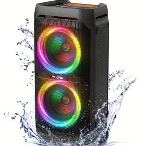 Wireless Speaker with Microphone, Large Speaker, Portable Speaker, Subwoofer, Outdoor Wireless Speaker