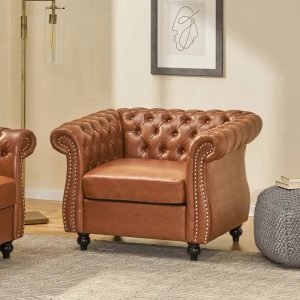 warehouseContemporary Velvet Accent Chair, Upholstered Single Sofa for Living Room