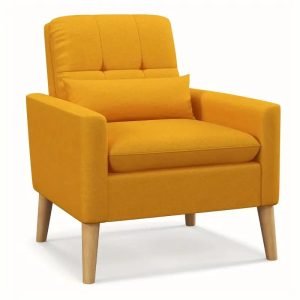 warehouseContemporary Velvet Accent Chair, Upholstered Single Sofa for Living Room