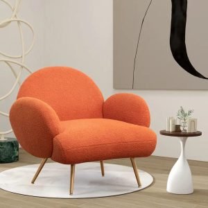 warehouseContemporary Velvet Accent Chair, Upholstered Single Sofa for Living Room