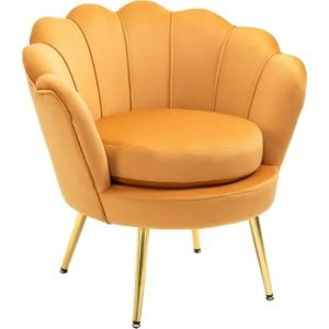 warehouseContemporary Velvet Accent Chair, Upholstered Single Sofa for Living Room