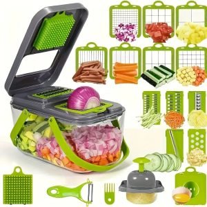 Multifunctional Vegetable Shredder, Manual Food Grater, Onion Chopper