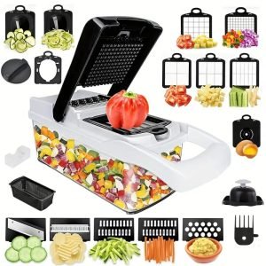 Multifunctional Vegetable Shredder, Manual Food Grater, Onion Chopper