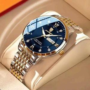 2025 New Elegant Men's Dual Calendar Multifunctional Luminous Steel Strap