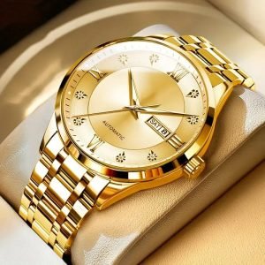 2025 New Elegant Men's Dual Calendar Multifunctional Luminous Steel Strap