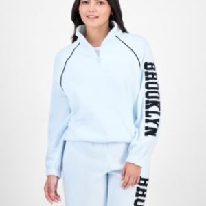 Juniors' Brooklyn Half-Zip Polar Fleece Top