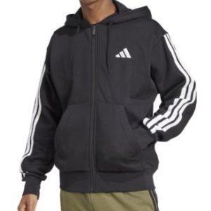 Men's Regular-Fit 3-Stripes Full-Zip Fleece Hoodie