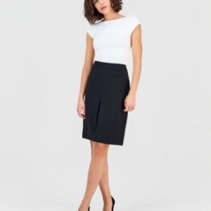 Women's Box-Pleat Pencil Skirt
