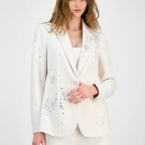 Women's Embellished One-Button Jacket