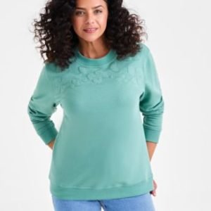 Women's Embroidered Sweatshirt, Exclusively at Mivy's