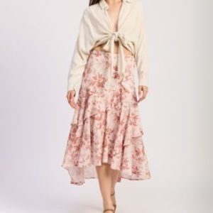 Women's Sedona Ruffle-Hem Midi Skirt