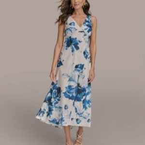Women's V-Neck High-Low Dress